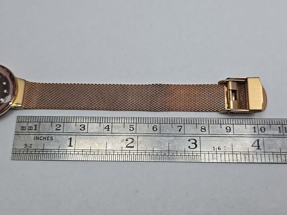 Skagen Leonora Faceted Crystal Rose Gold Mesh Watch Brown MOP New Battery main image 2